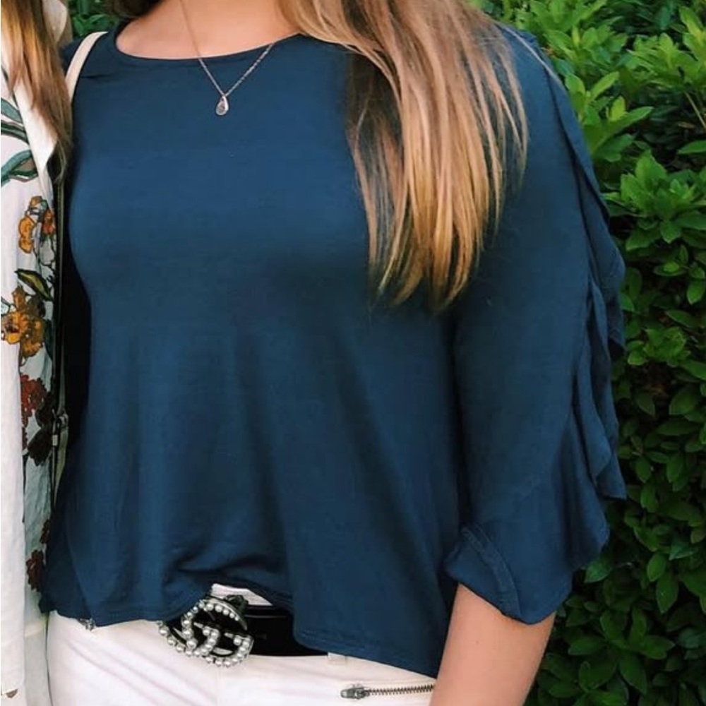 Chelsea & Violet Navy Blouse